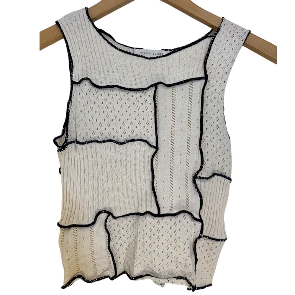 Patchwork Tank top XS Cotton Fairycore Boho hippie indie Womens festival layer